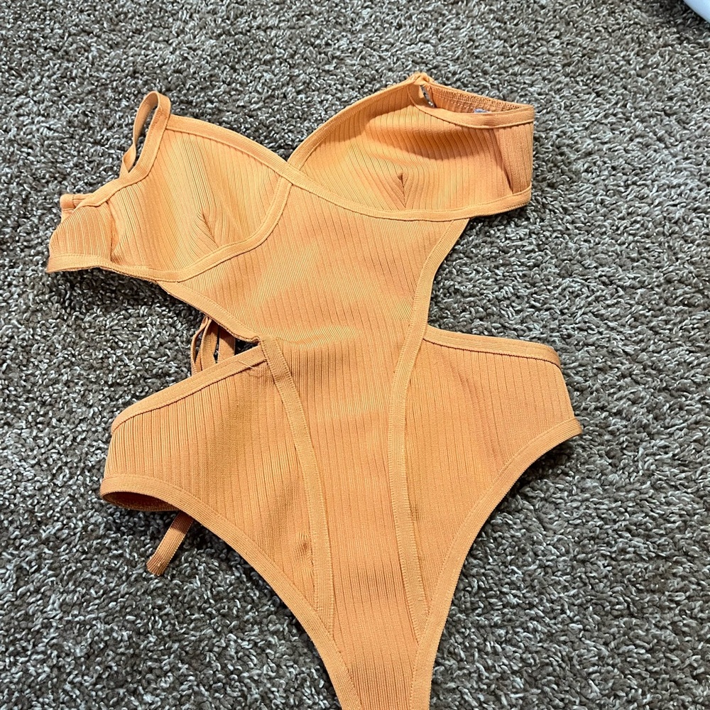 Fashion Nova Vibrant Orange Kids Bodysuit